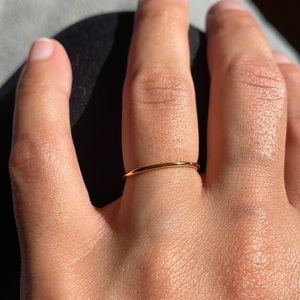 SS925 Gold Plated Stacking Band